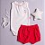 Conjunto Body e Short Bebê Ursinha Suedine 100% Algodão Premium - Imagem 1