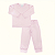 Conjunto 2 Peças Infantil Manga Longa Calça Térmico UV 50 Rosa - Imagem 1