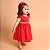 Vestido Bebê Natal Vermelho Com Laço e Calcinha 100% Algodão Premium - Imagem 3