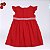 Vestido Infantil Natal Vermelho Com Laço 100% Algodão Premium - Imagem 6