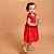 Vestido Infantil Natal Vermelho Com Laço 100% Algodão Premium - Imagem 3
