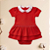 Vestido Body Bebê Vermelho Gola Cerejinhas 100% Algodão Premium - Imagem 3