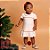 Vestido Bebê Natal Chique Cru e Calcinha Suedine 100% Algodão Premium - Imagem 1