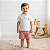 Conjunto Infantil Polo Branca e Short Vermelho 100% Algodão - Imagem 4