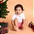 Conjunto Infantil Natal Polo Branca e Short Vermelho 100% Algodão - Imagem 2