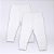 Kit Calça Bebê Branco e Branco Suedine Premium 100% Algodão 2 und - Imagem 1