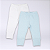 Kit Calça Bebê Branco e Azul Claro Suedine Premium 100% Algodão 2 und - Imagem 1