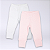 Kit Calça Bebê Branco e Rosa Suedine Premium 100% Algodão 2 und - Imagem 1