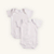 Kit Body Bebê Manga Curta Branco e Branco em Suedine 100% Algodão 2un - Imagem 1