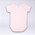 Kit Body Bebê Manga Curta Branco e Rosa Suedine 100% Algodão 2un - Imagem 5
