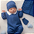 Saída Maternidade Menino Tricot Azul Jeans 6 Peças Premium - Imagem 2