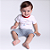 Conjunto Bebê Menino Body Cachorrinhos Bordado + Short Malha Jeans - Imagem 1