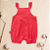 Romper Menina Tricoline Vermelho 100% Algodão Premium + Brinde - Imagem 7