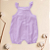 Romper Menina Tricoline 100% Algodão Premium Lilás Xadrez + Brinde - Imagem 7