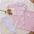 Saída de Maternidade Bebê Menina Tricot Tranças Rosa 5 Peças Premium - Imagem 1