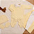 Saída de Maternidade Bebê Menino Tricot Amarelo Tranças 6 Peças - Imagem 1