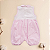 Romper Bebê Menina Tricoline Rosa e Branco Bordado Oceano 100% Algodão - Imagem 7