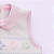 Romper Bebê Menina Tricoline Rosa e Branco Bordado Oceano 100% Algodão - Imagem 3