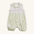 Romper Bebê Menina Tricoline 100% Algodão Xadrez Verde e Bordado Laços - Imagem 1