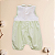 Romper Bebê Menina Tricoline 100% Algodão Xadrez Verde e Bordado Laços - Imagem 8