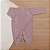Saída de Maternidade Bebê Menina Tricot Rosa Antigo Tranças 6 Peças - Imagem 5
