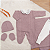 Saída de Maternidade Bebê Menina Tricot Rosa Antigo Tranças 6 Peças - Imagem 1
