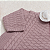 Saída de Maternidade Bebê Menina Tricot Rosa Antigo Tranças 6 Peças - Imagem 3