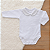 Kit Body Peter Pan + Calça Pé Reversível Suedine Branco 100% Algodão - Imagem 2