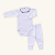 Kit Body Gola Bordado Ursinho + Calça Suedine Branco 100% Algodão - Imagem 1