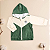 Conjunto 2 Peças Bebê Menino Capuz Plush Verde Cru Urso - Imagem 2