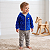 Conjunto 2 Peças Infantil Menino Capuz Plush Azul Royal Cinza - Imagem 4