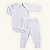 Conjunto 2 Peças Bebê Body Calça Térmico UV 50 Branco - Imagem 1