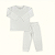Conjunto 2 Peças Infantil Manga Longa Calça Térmico UV 50 Branco - Imagem 1
