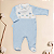Macacão Bebê Menino Mini Tricot 100% Algodão Transportes Azul e Branco - Imagem 6