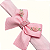 Faixa de Meia de Seda Bebê Laço Rosa Bordado Rococó Flores com Pérolas - Imagem 3