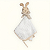 Naninha Bebê Soft com Pelúcia Coelho em Plush e Prendedor de Chupeta - Imagem 1