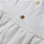 Vestido Bebê Batizado Branco Meia Malha e Tricozinho Laço Dourado - Imagem 4