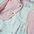 Conjunto Macacão Bebê Menina Suedine Bordado e Casaco Plush Rosa - Imagem 4