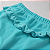 Conjunto 2 Peças Bebê Menina Plush Azul Turquesa com Babadinhos e Laço - Imagem 3
