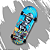 Fingerboard completo 34mm Mini SKT Co. modelo "Skeleton SKT" - Imagem 1