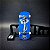 Fingerboard completo 36mm Mini SKT Co. modelo "Blue Mushroom" - Imagem 2