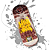 Deck "Yellow TAG" 34 ou 36mm STREET-V3/MID - arte feita pelo Designer Yago da @b_studioslab  de São Paulo - SP - Imagem 1