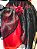 Saia fenda de organza preto e vermelho - Imagem 2
