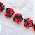 Rosa para cabelo pomba gira - vermelho e preto - Imagem 3
