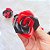Rosa para cabelo pomba gira - vermelho e preto - Imagem 1
