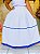 Saia Oxford com bordado Azul - Imagem 4