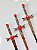 Punhal chumbo com strass vermelho - Imagem 2