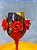 Taça luxo pomba gira vermelho com dourado com 5 rosas - Imagem 3