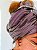 Conjunto de Ipele africano pano da costa e cabeça roxo - Imagem 4