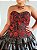 Corselet para pomba gira preto e vermelho - Imagem 1